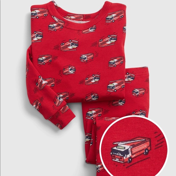 GAP Other - Baby Gap Organic Firetruck Pajamas